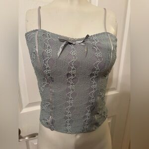 Vintage XOXO corset style lace top S jr